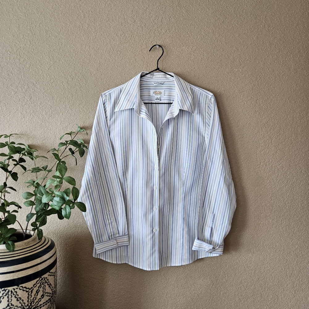 Talbots Striped Dress Shirt, Size 10